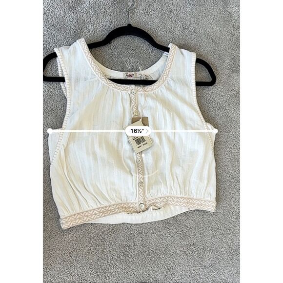 NWT Faherty Isla Egret top XS, $178 A20 - Picture 10 of 10